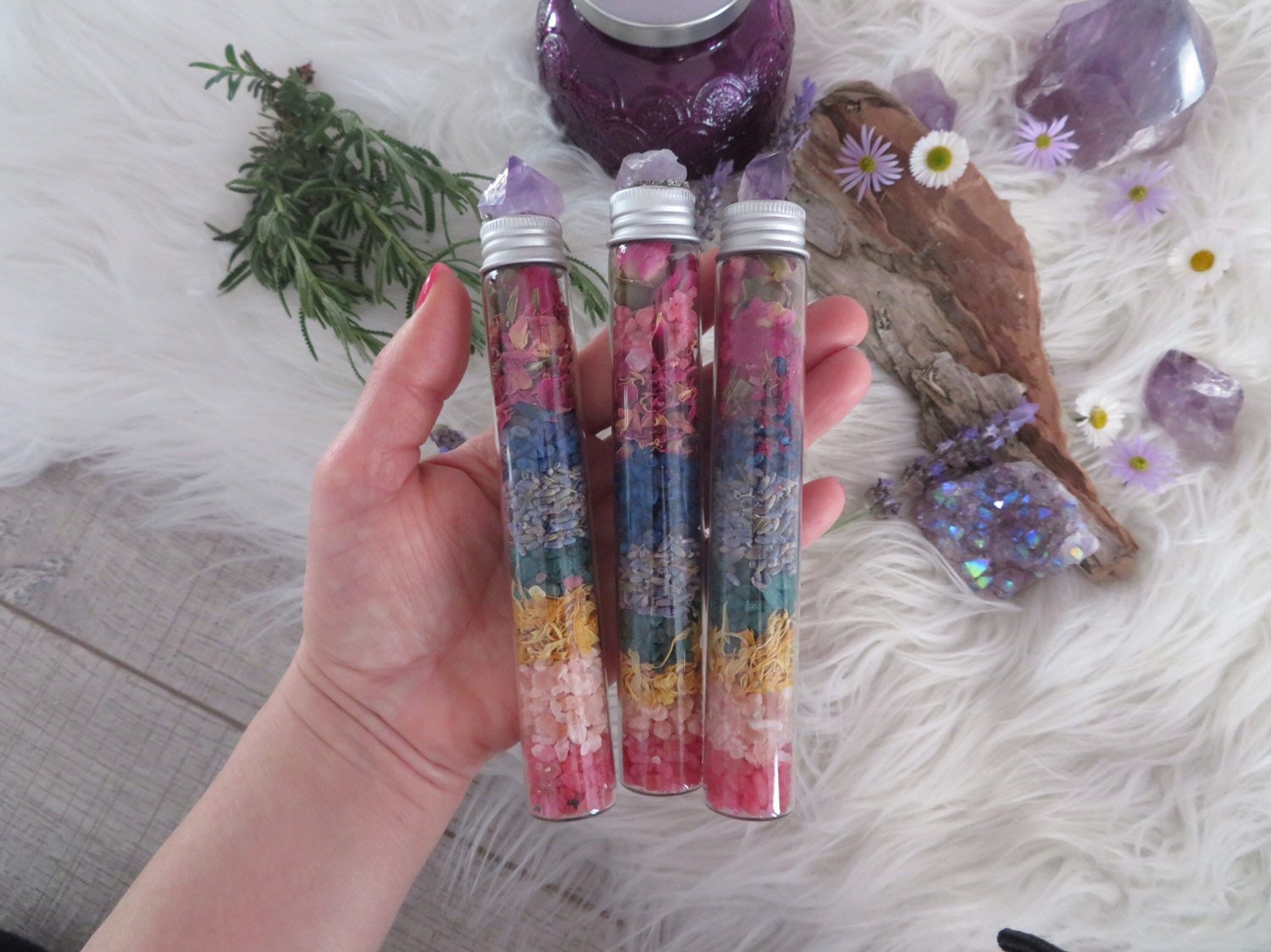 7 Chakras Pink Himalayan & Botanical Bath Salts Etsy