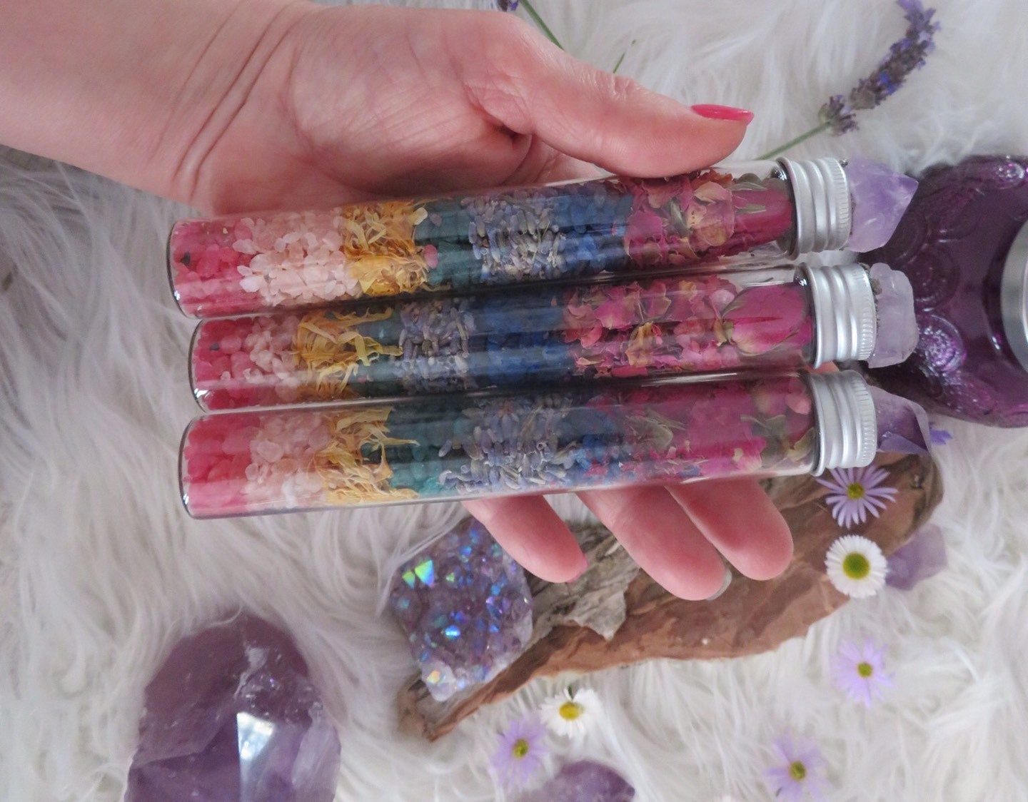 7 Chakras Pink Himalayan & Botanical Bath Salts Etsy Australia