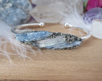 Kyanite Bangle, Protection, Tranquility & Balance, gift for lady or friend