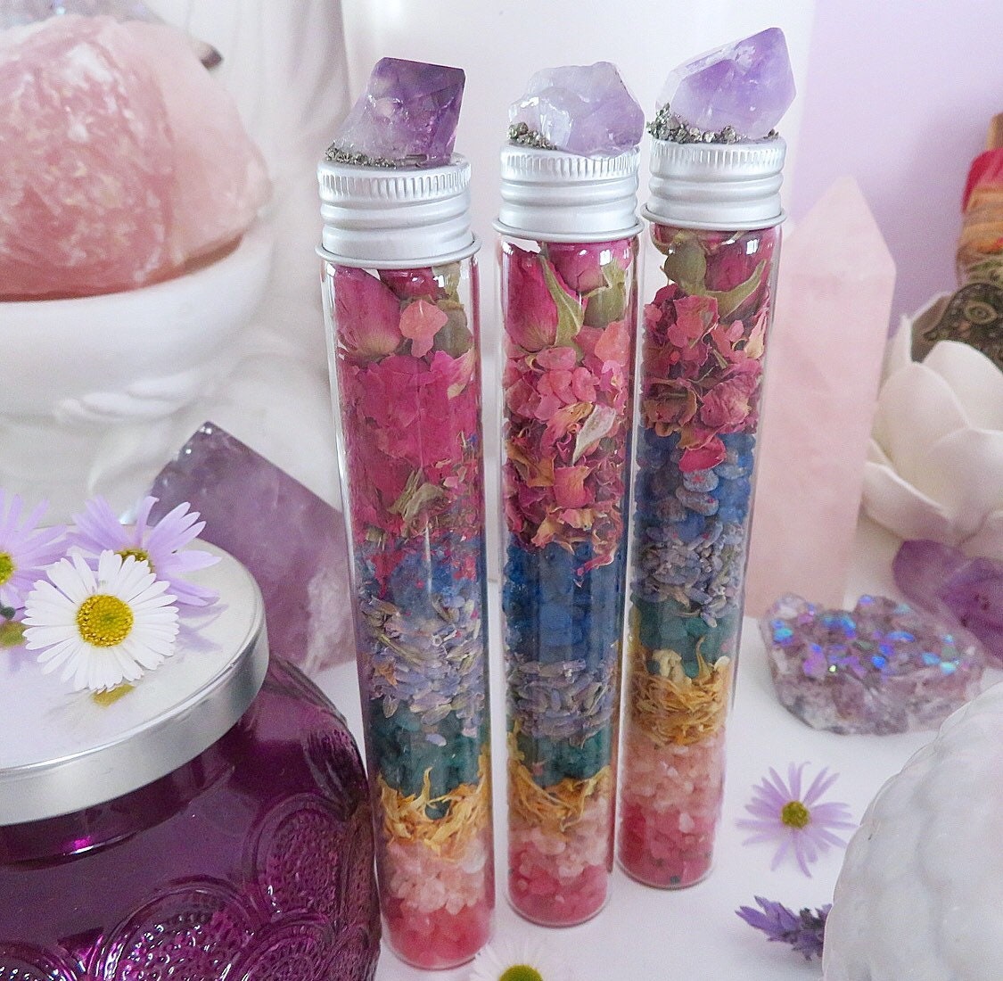 7 Chakras Pink Himalayan & Botanical Bath Salts Etsy