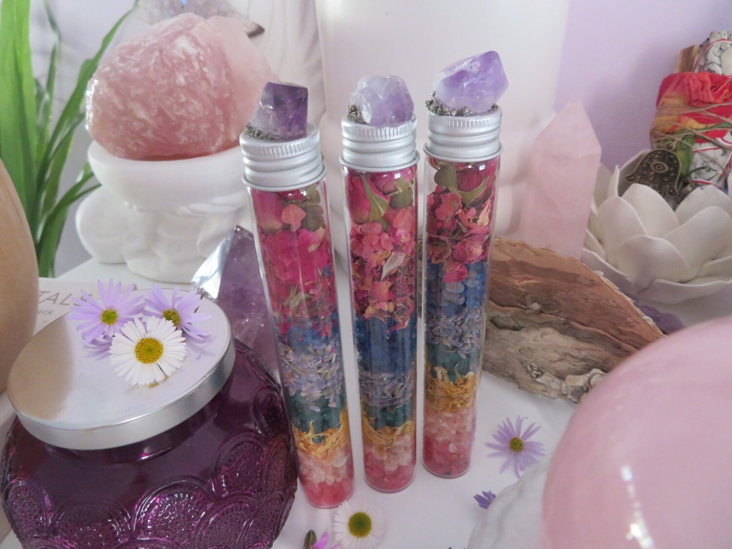 7 Chakras Pink Himalayan & Botanical Bath Salts Etsy