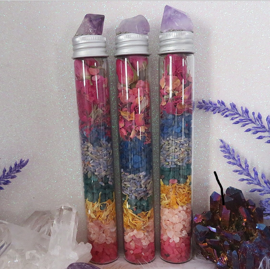 7 Chakras Pink Himalayan & Botanical Bath Salts Etsy