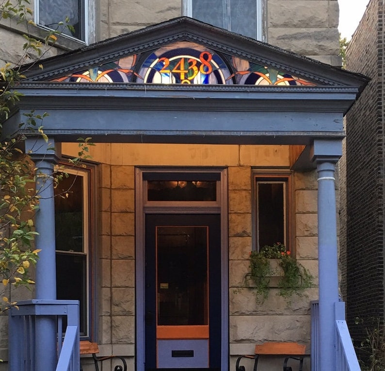 Stained Glass Address Etsy