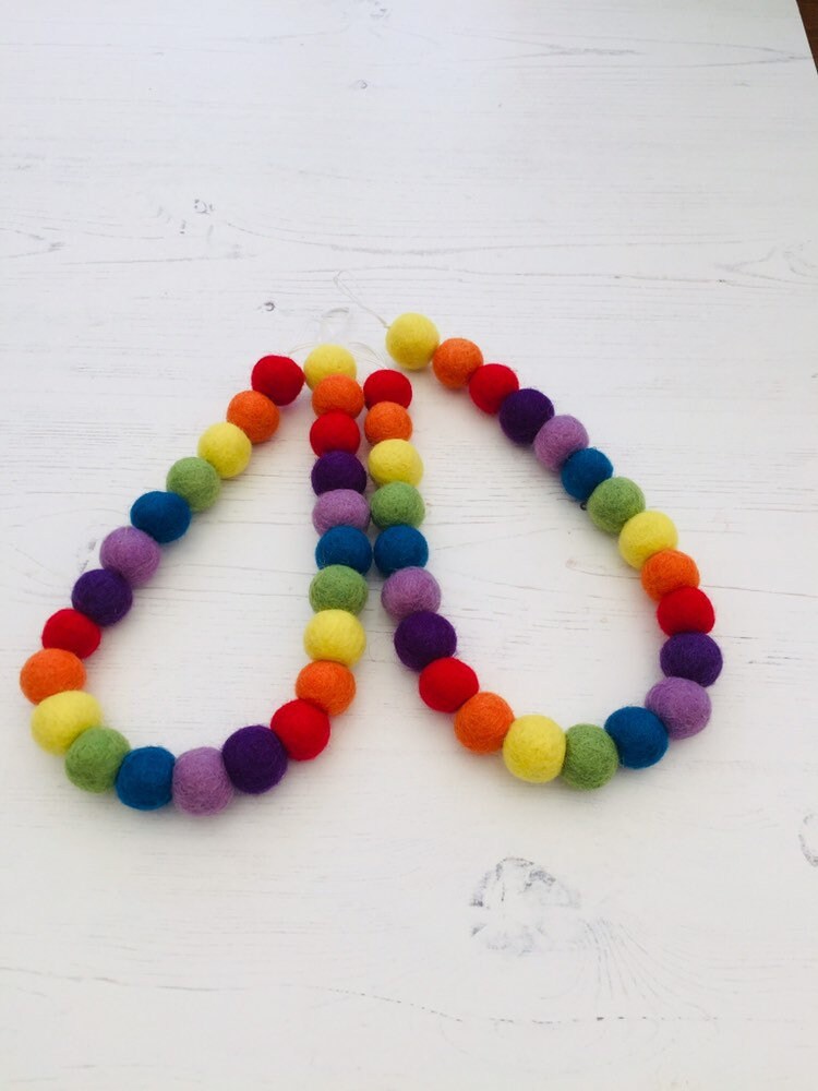 Felt Ball Curtain Tiebacks//custom Felt Ball Curtain Etsy