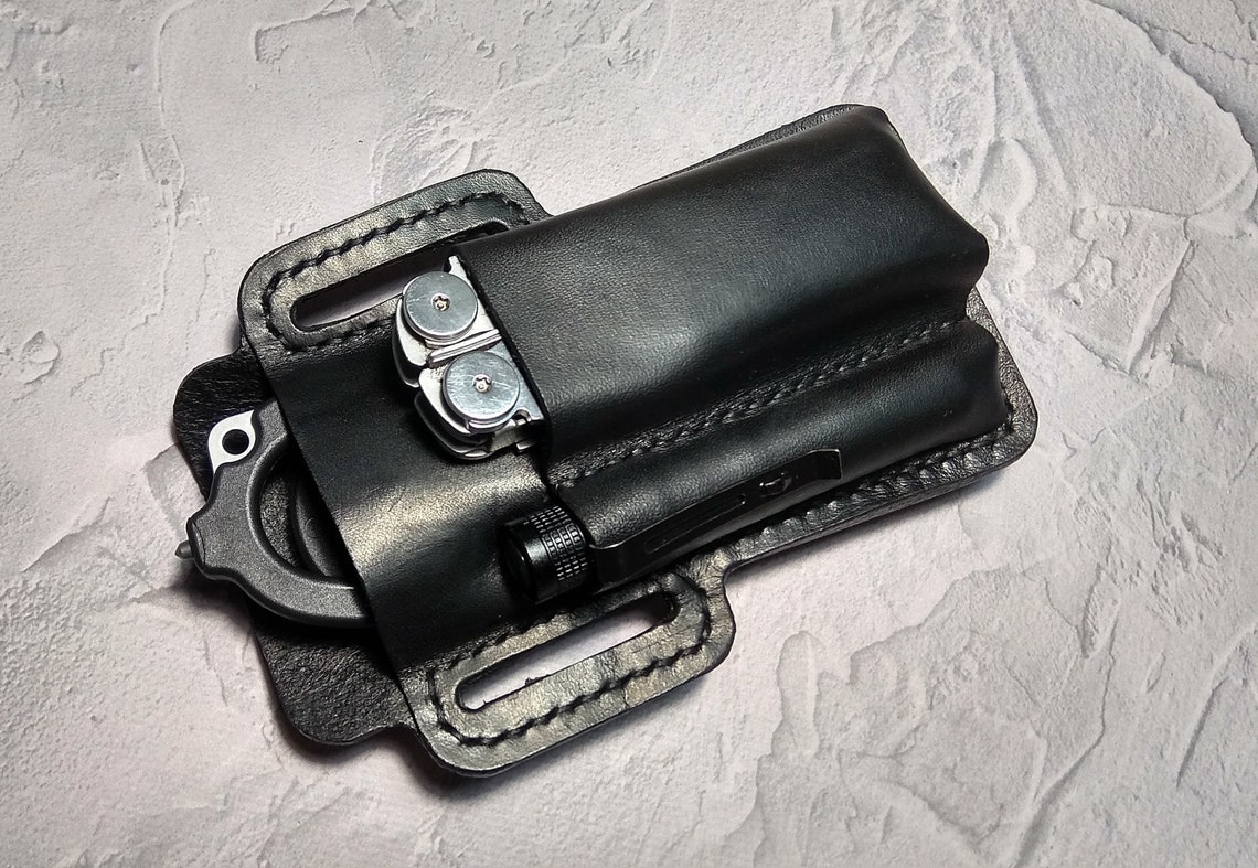 EDC Leather Belt Pouch 6. Pouch for Leatherman Raptor. Leather Etsy