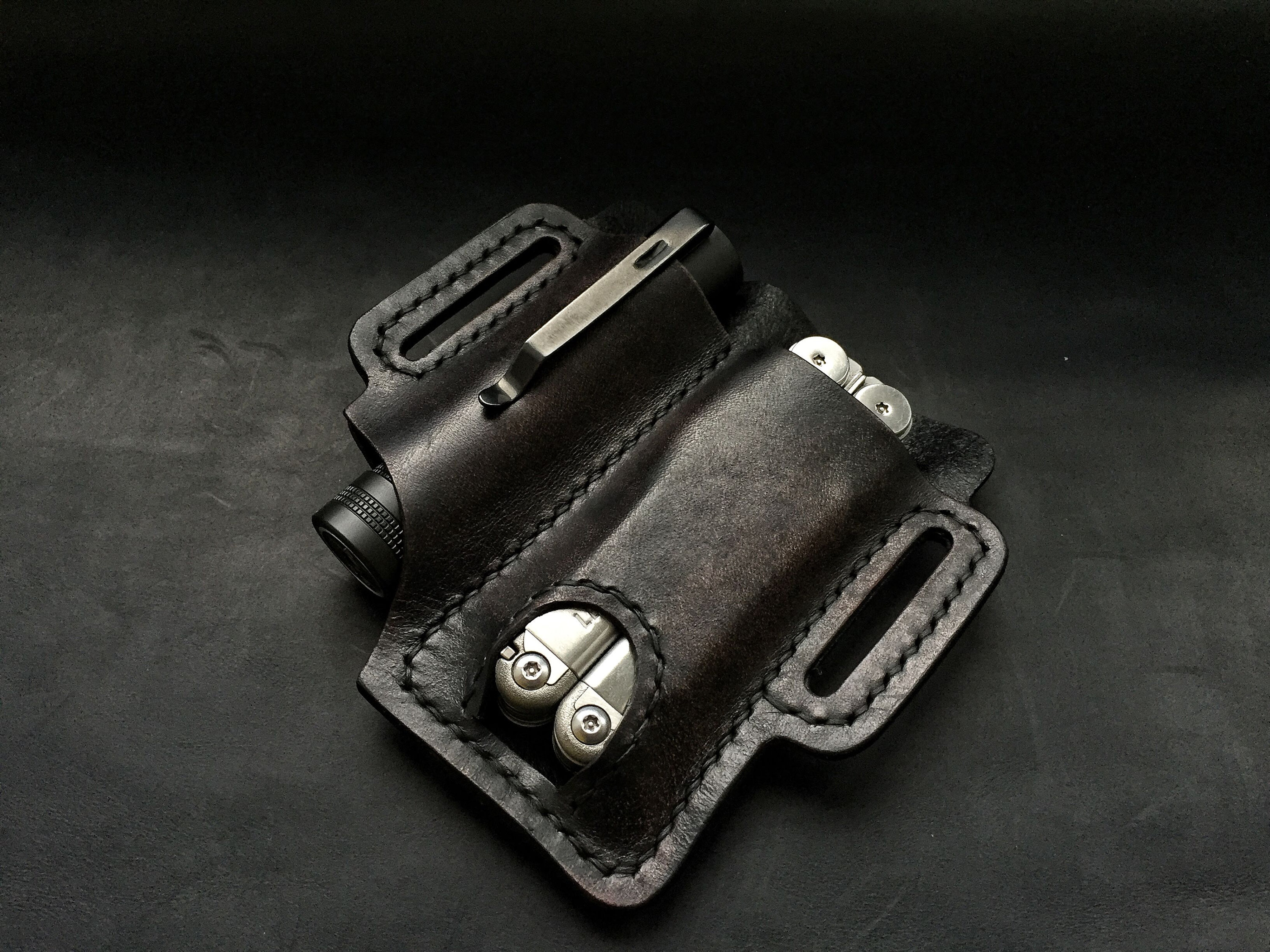 EDC Leather Belt Pouch 5. Pouch for Leatherman Multitool Etsy