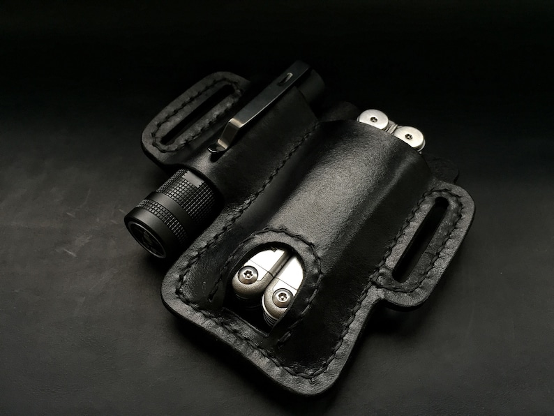 EDC leather belt pouch 4. Pouch for Leatherman multitool Etsy