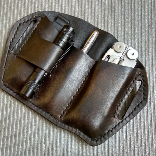 EDC Leather Belt Pouch 6. Pouch for Leatherman Raptor. Leather Etsy