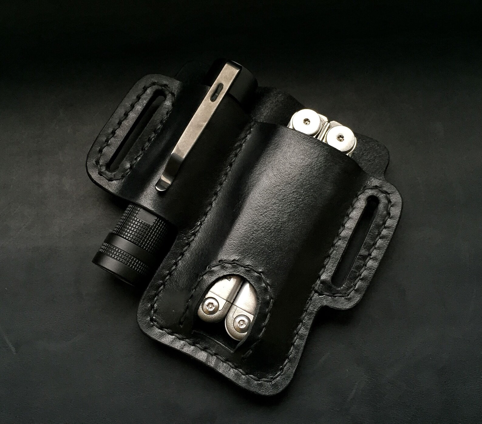 EDC leather belt pouch 4. Pouch for Leatherman multitool Etsy