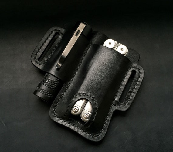 Leather Belt Pouch for Edc Multitool 