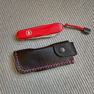 Custodia in pelle per coltello pieghevole >> Fondina (fodero) per coltello da cintura >> Accessorio per Swiss Army EDC
