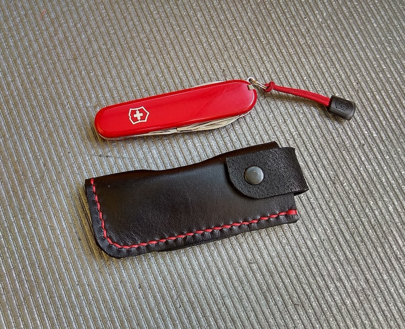 Pocket sheath. Knife sheath. Belt leather sheath. Victorinox Etsy