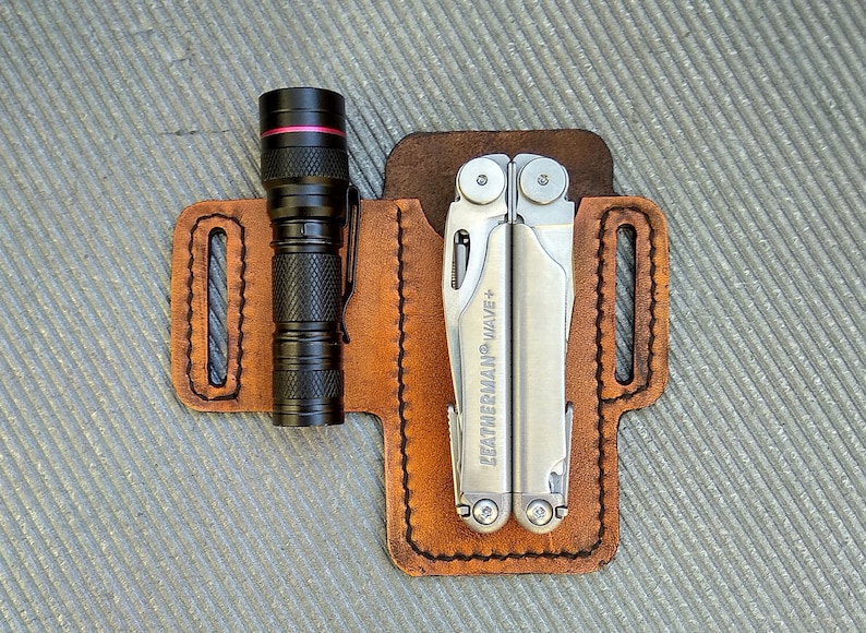 EDC leather belt pouch. Pouch for Leatherman multitool Etsy