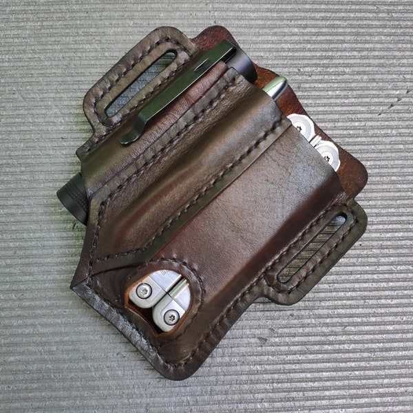 Leather belt case for multitool edc Leatherman handmade