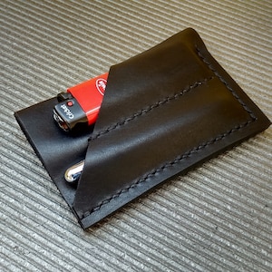 Leder Taschenorganizer für Feuerzeug, Taschenlampe, Kugelschreiber oder Kreditkarten