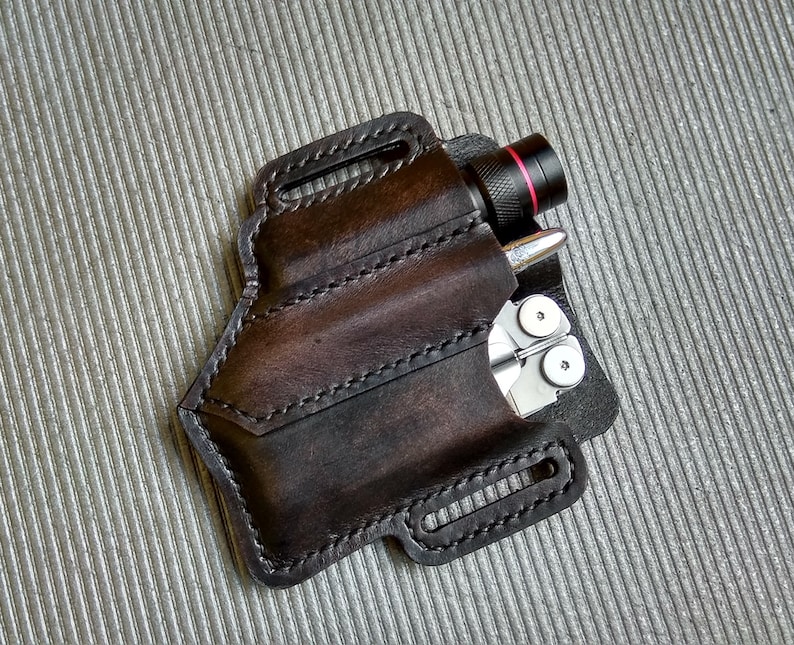 EDC leather belt pouch 2. Pouch for Leatherman multitool Etsy