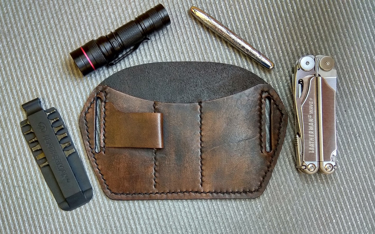 EDC Leather Organizer Large. Belt Organizer. Pouch for Etsy