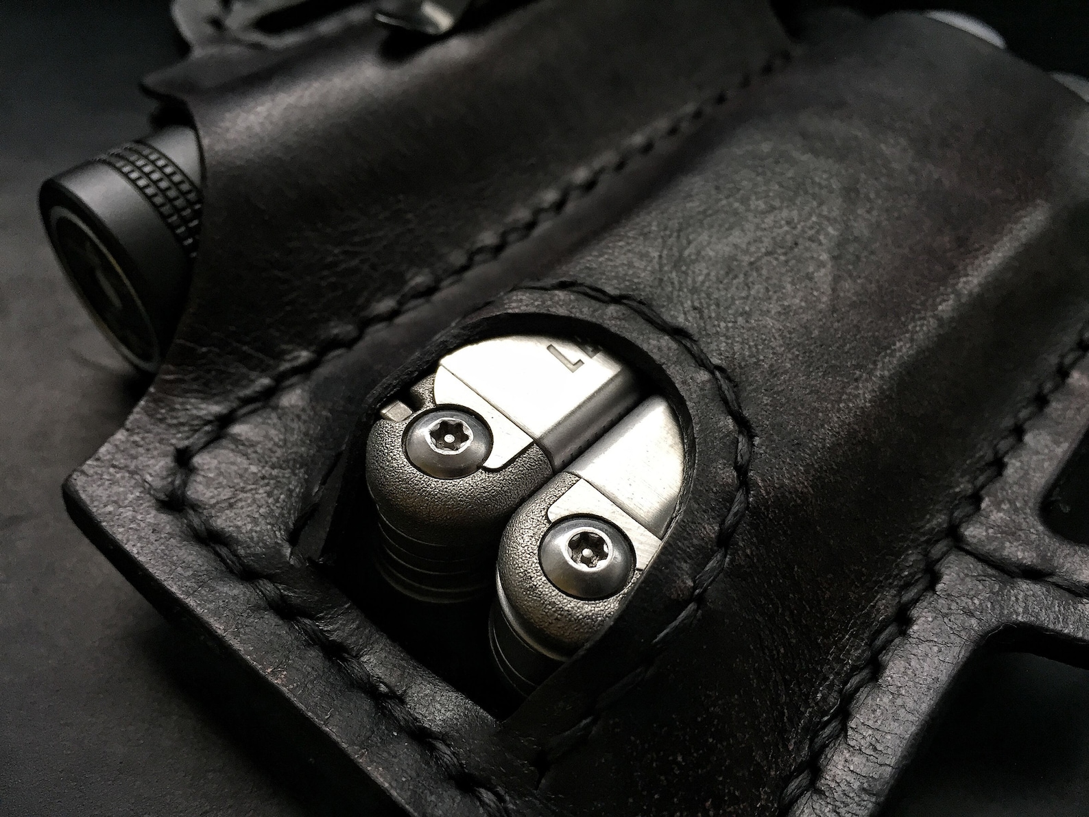 EDC leather belt pouch 5. Pouch for Leatherman multitool Etsy