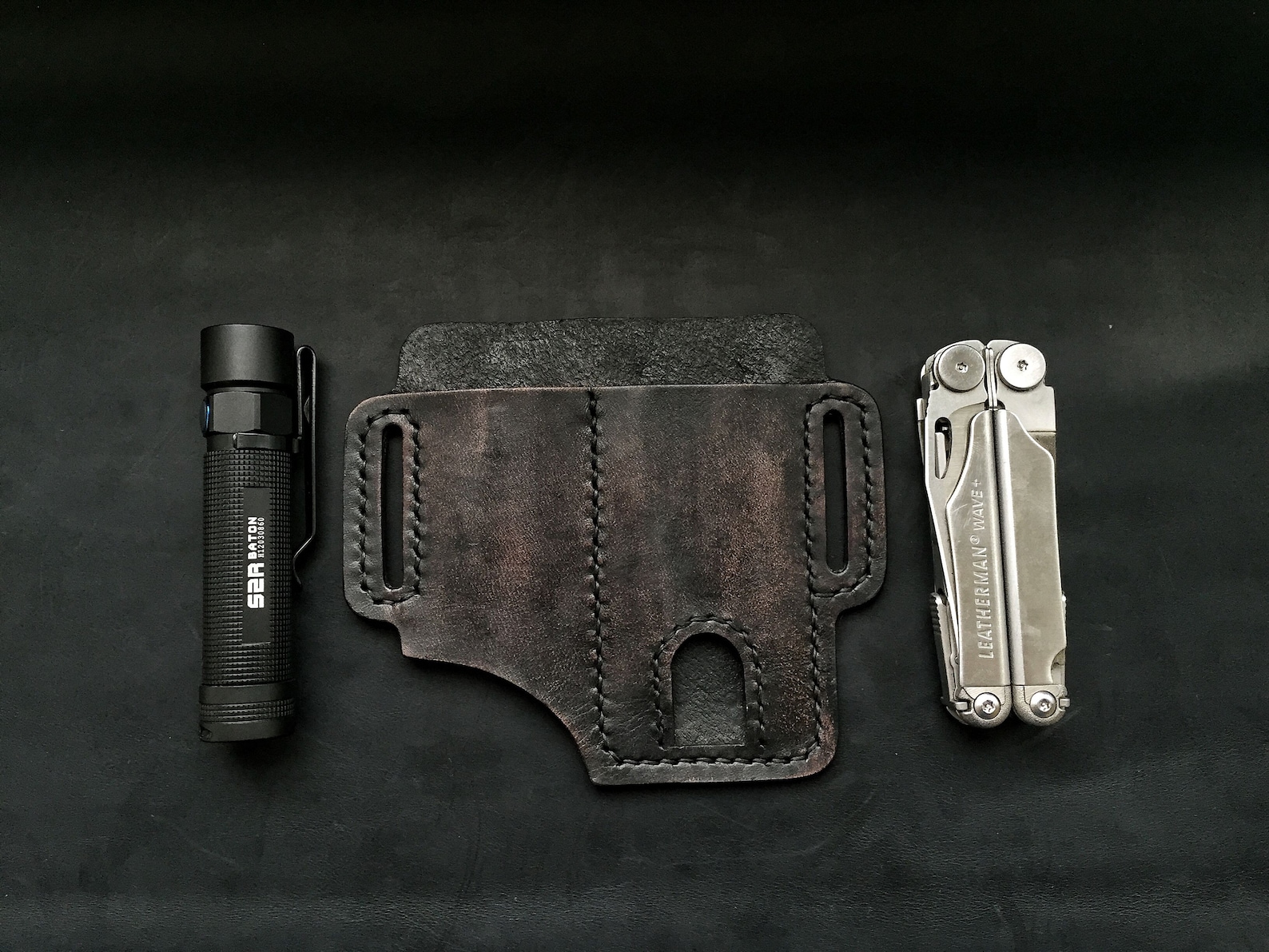 EDC leather belt pouch 5. Pouch for Leatherman multitool Etsy