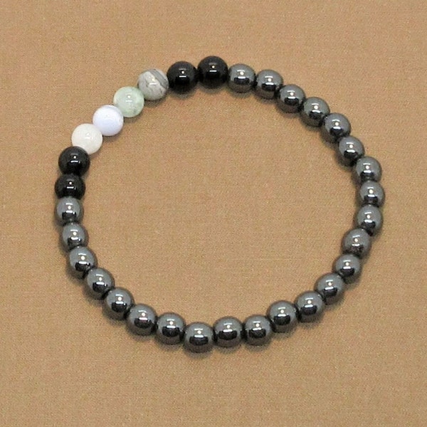 Grief Support, Absorbs Emotional Pain from Loss, Connect with Spirit Guide and Guardian Angel, Nurtures | 6mm Stretch Bracelet