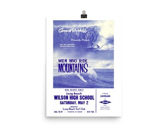 Men Who Ride Mountains Surf Movie Poster 12"x16"
