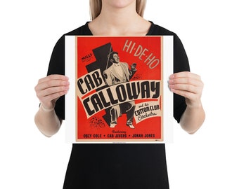 Cab Calloway 1939 Concert Poster 12x12"