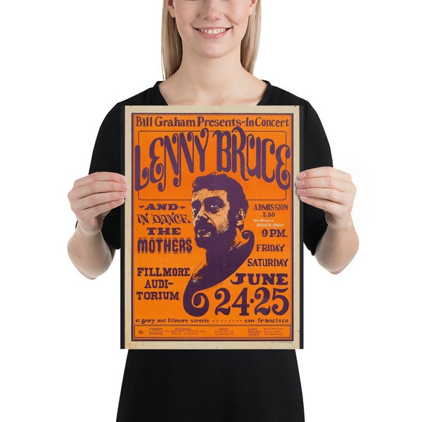 Lenny Bruce Zappa Mütter Konzert Poster 12 "x 16"