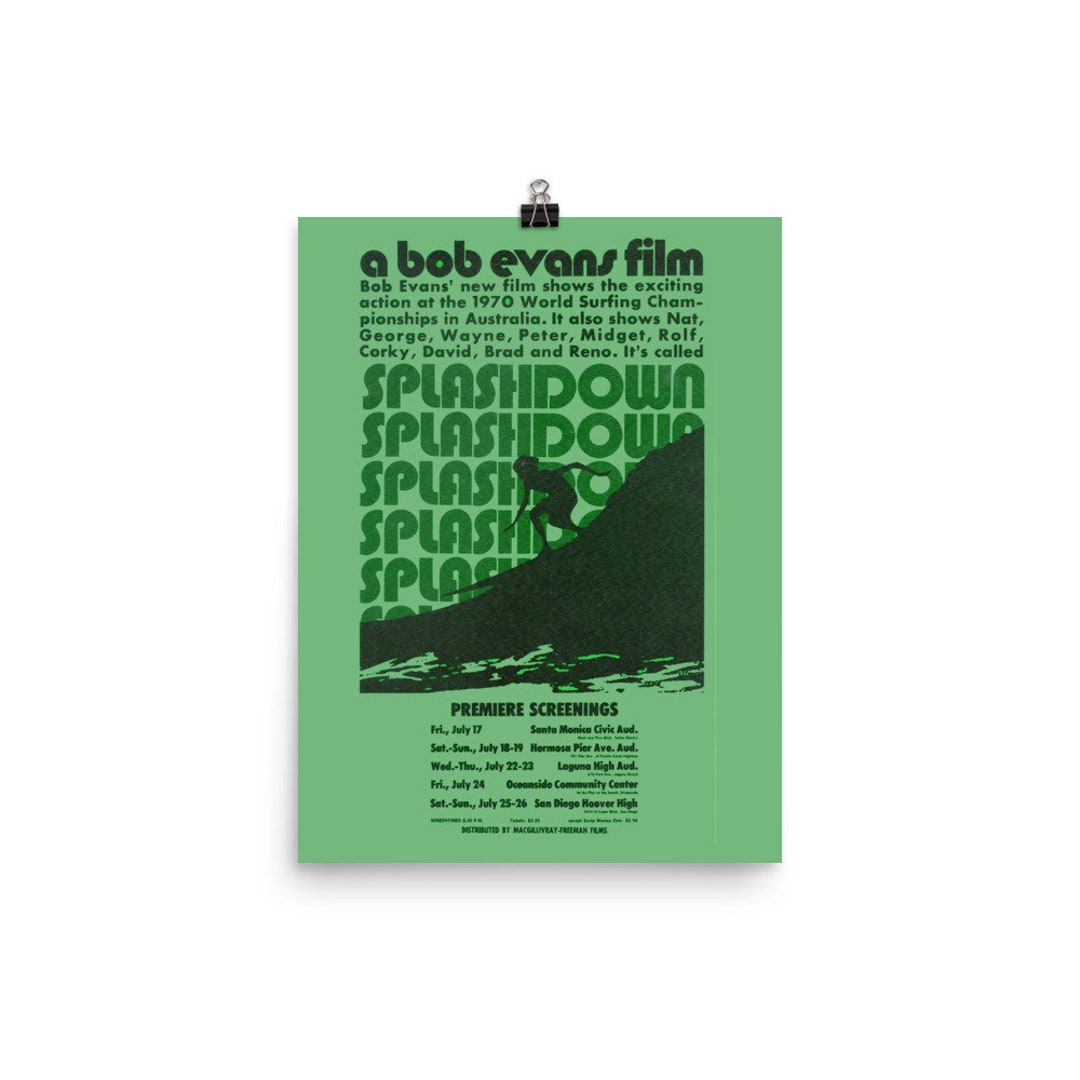 Splashdown Movie Splashdown Surf Movie Poster 12