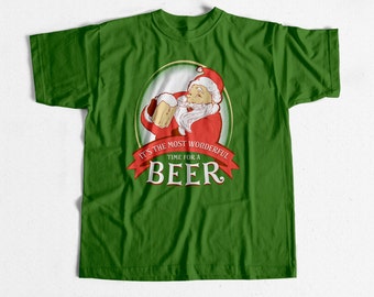 Its The Most Wonderful Time For A Beer Christmas T-Shirt Holiday Humor