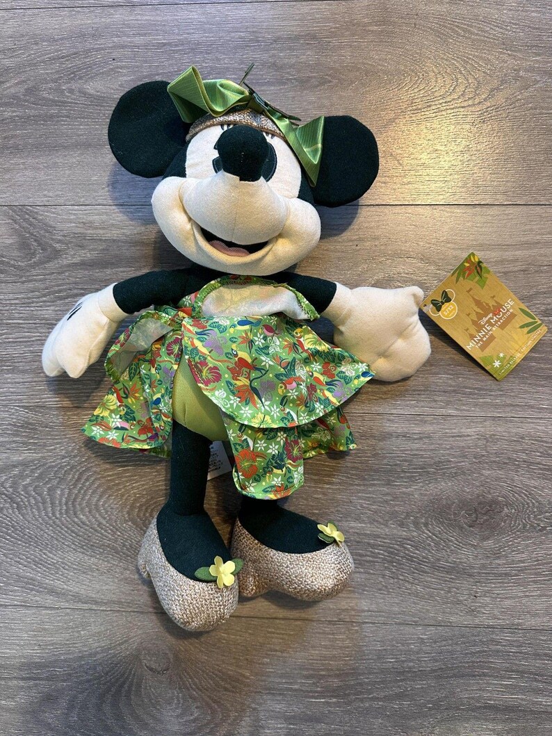Pelúcia Minnie Mouse Main Attraction da Disney, Série Limitada 5/12, Verde, Nova imagem 1