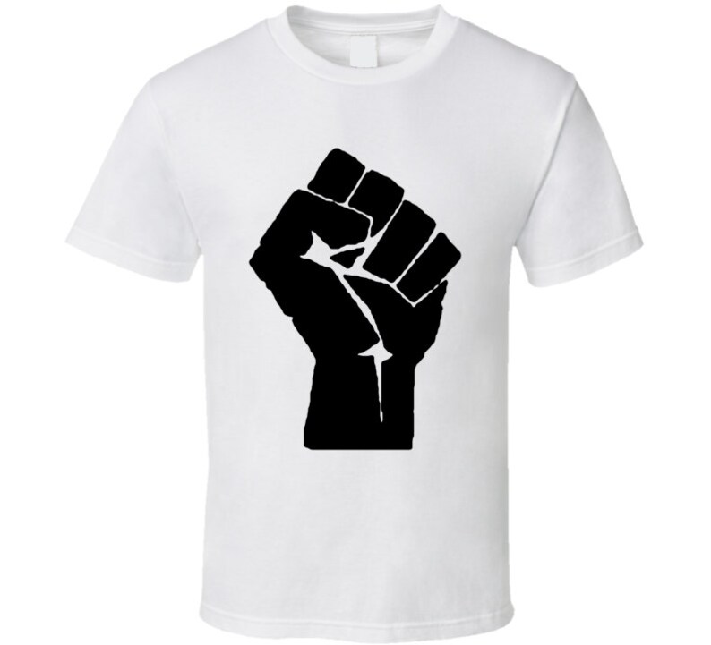 Vintage Political T-shirt Black Power Fist 1960s image 1