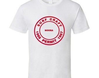 Vintage Surf T-shirt Noosa Surf Craft Permit 1966