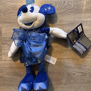 Disney Minnie Mouse Blue Starry Dress Plush Doll Stuffed Toy With Tag NWT image 1