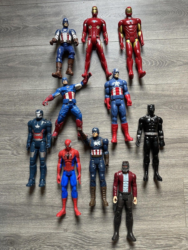 Marvel Avengers 12" Action Figure Collection Lot Hasbro Captain America Iron Man image 1