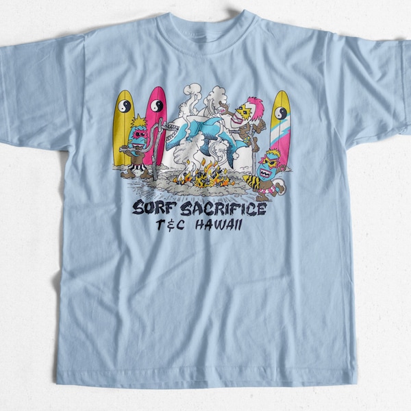 Vintage Surf T-shirt T & C Surf Sacrifice 80s