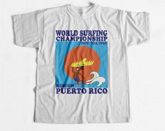 Vintage Surf World Surf Championships Rincon Puerto Rico 1968 T Shirt