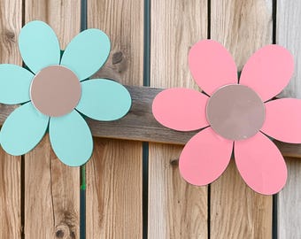 Acrylic Mirror Flower Set | Colorful Sensory Garden Decor (15cm)