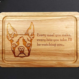 Boston Terrier Wooden Chopping Board