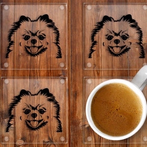 Juego de 4 posavasos de vidrio para bebidas de Pomerania