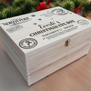 Personalised Engraved Wooden Christmas Eve Box – Perfect Holiday Gift & Keepsake