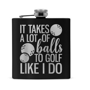 Set de regalo de petaca de golfista / Día del padre / Golf / Presente / Deporte / Pasatiempo /