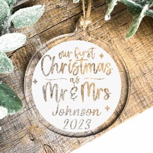 First Christmas As Mr & Mrs Decoration
