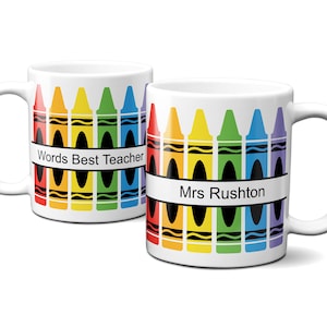 Teacher | Gift | Student | Mug | Crayon | Style | Personalised