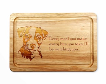 Jack Russell Wooden Chopping Board 30cm x 20cm