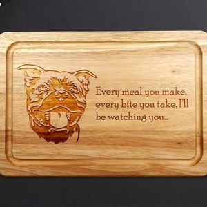 Staffordshire Bull Terrier Wooden Chopping Board