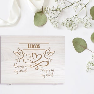 Personalised Memory Wooden Box complete with Handles