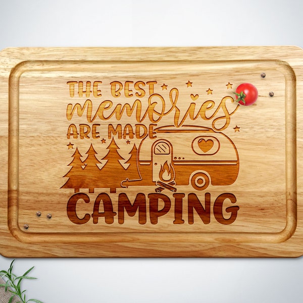 Les meilleurs souvenirs sont faits Camping Chopping Board 30 x 20cm