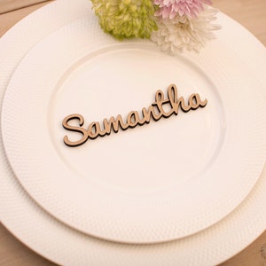 Script style Wedding / Party Table Place Names / Favours / Placeholders Laser Cut From 3.2mm MDF