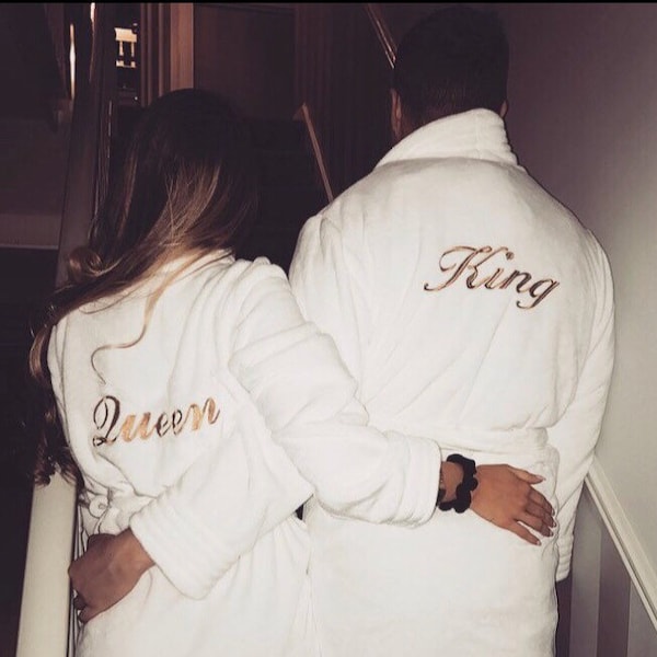 Matching couple robes/ King and Queen / His and hers robes