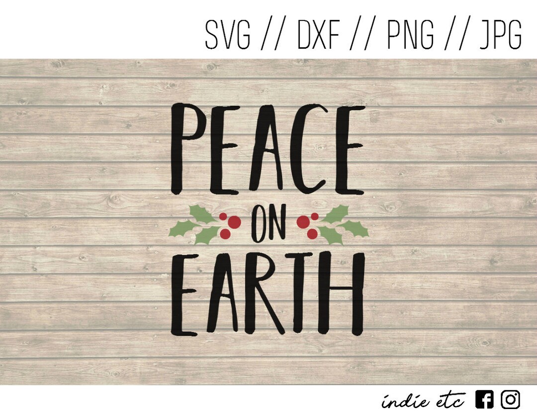 Peace on Earth Digital Art File svg Dxf Png Jpeg - Etsy